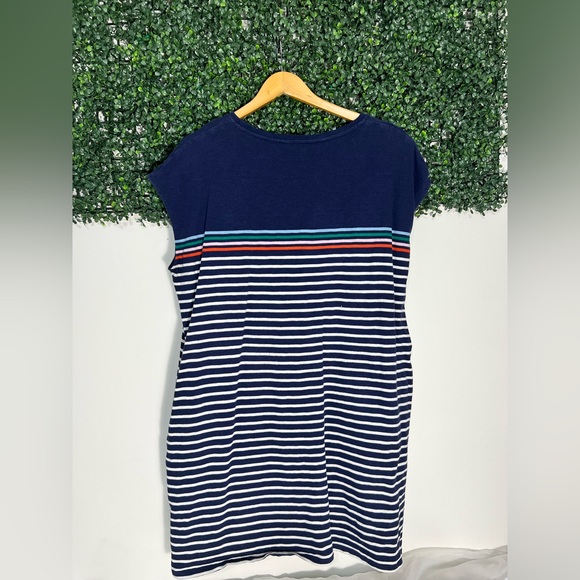 Boden Paulina Striped T-Shirt Dress, Navy, White, Multi Nautical Costal US 22-24 - Picture 3 of 8
